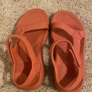Orange Teva Women's Ankle-Strap Sandal Size 8